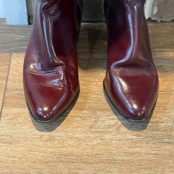 Charles David Vintage Red Boots Size 8AA - Picture 3 of 10